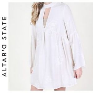 Altar'd State Open Chest Flower Detail Boho Dress